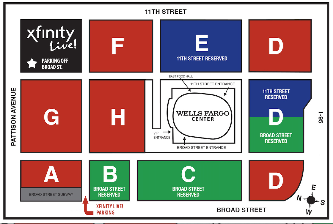 Xfinity Live! Hours and Parking